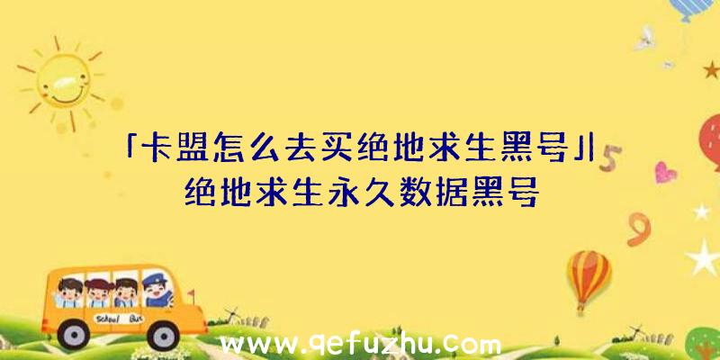 「卡盟怎么去买绝地求生黑号」|绝地求生永久数据黑号